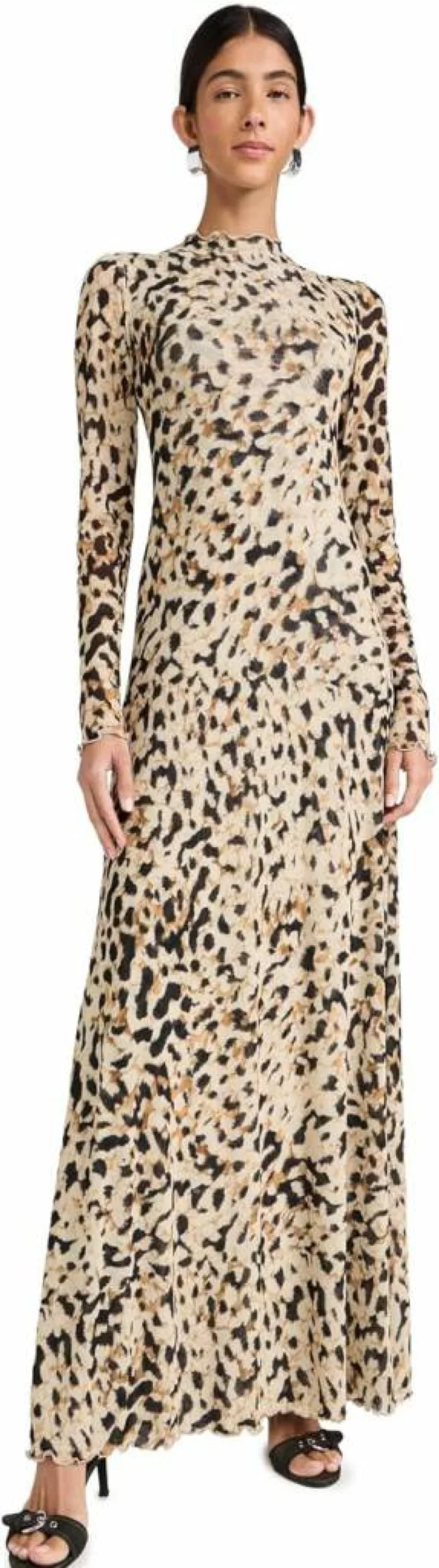 RESA Women's Lyon Long Sleeve Maxi Dress - Elegant Flowy Boho Chic Summer Beach Dress