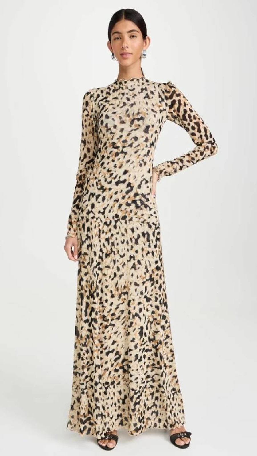 RESA Women's Lyon Long Sleeve Maxi Dress - Elegant Flowy Boho Chic Summer Beach Dress