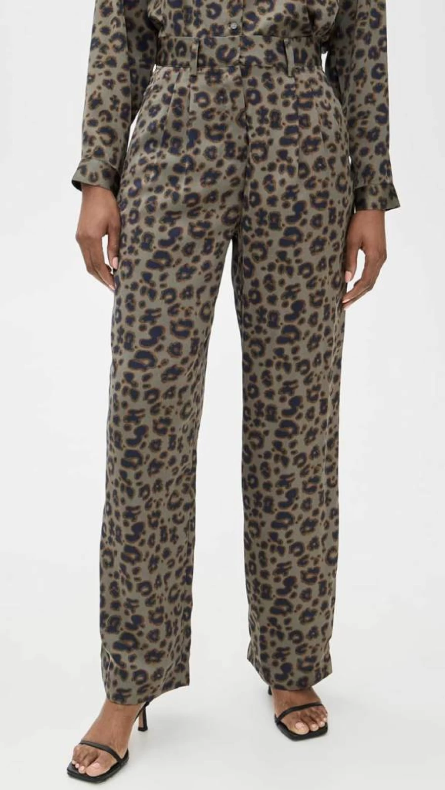 ba&sh Women's Bloy High-Waisted Flare Pants - Classic French Style Stretch Trousers