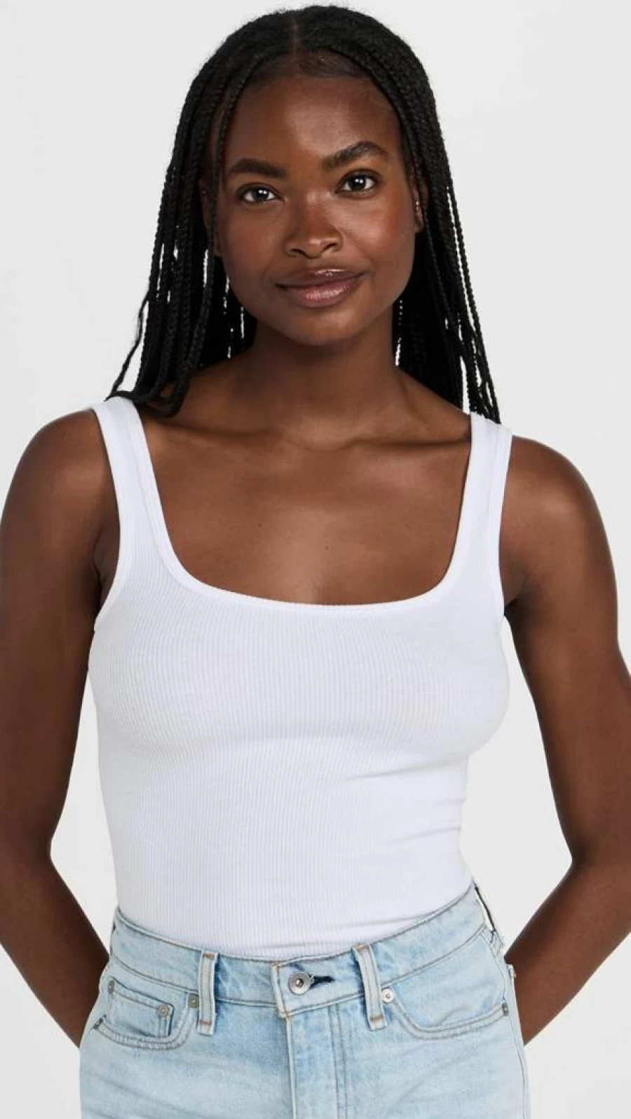 Rag & Bone Women's Essential Ribbed Scoop Neck Tank Top