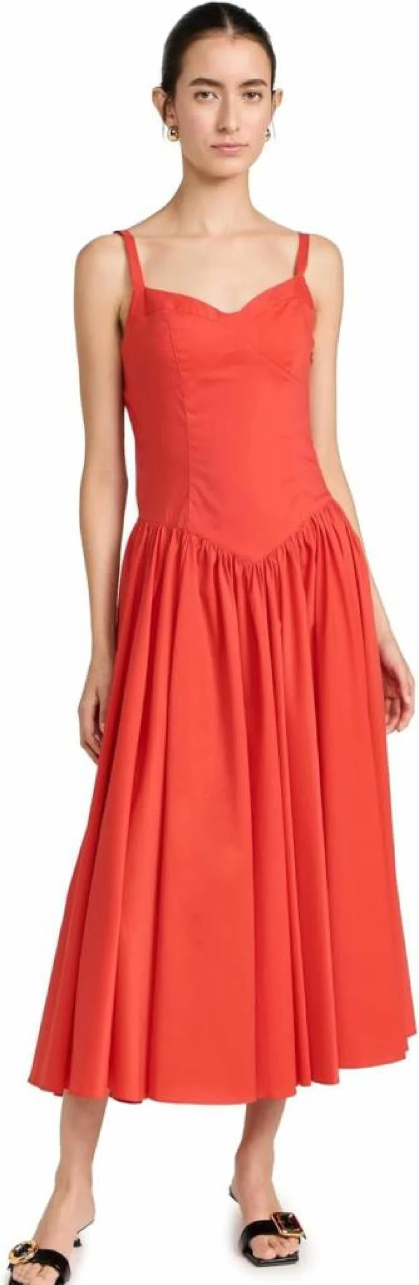 Caroline Constas Women's Orella Scoop Neck Back Midi Dress