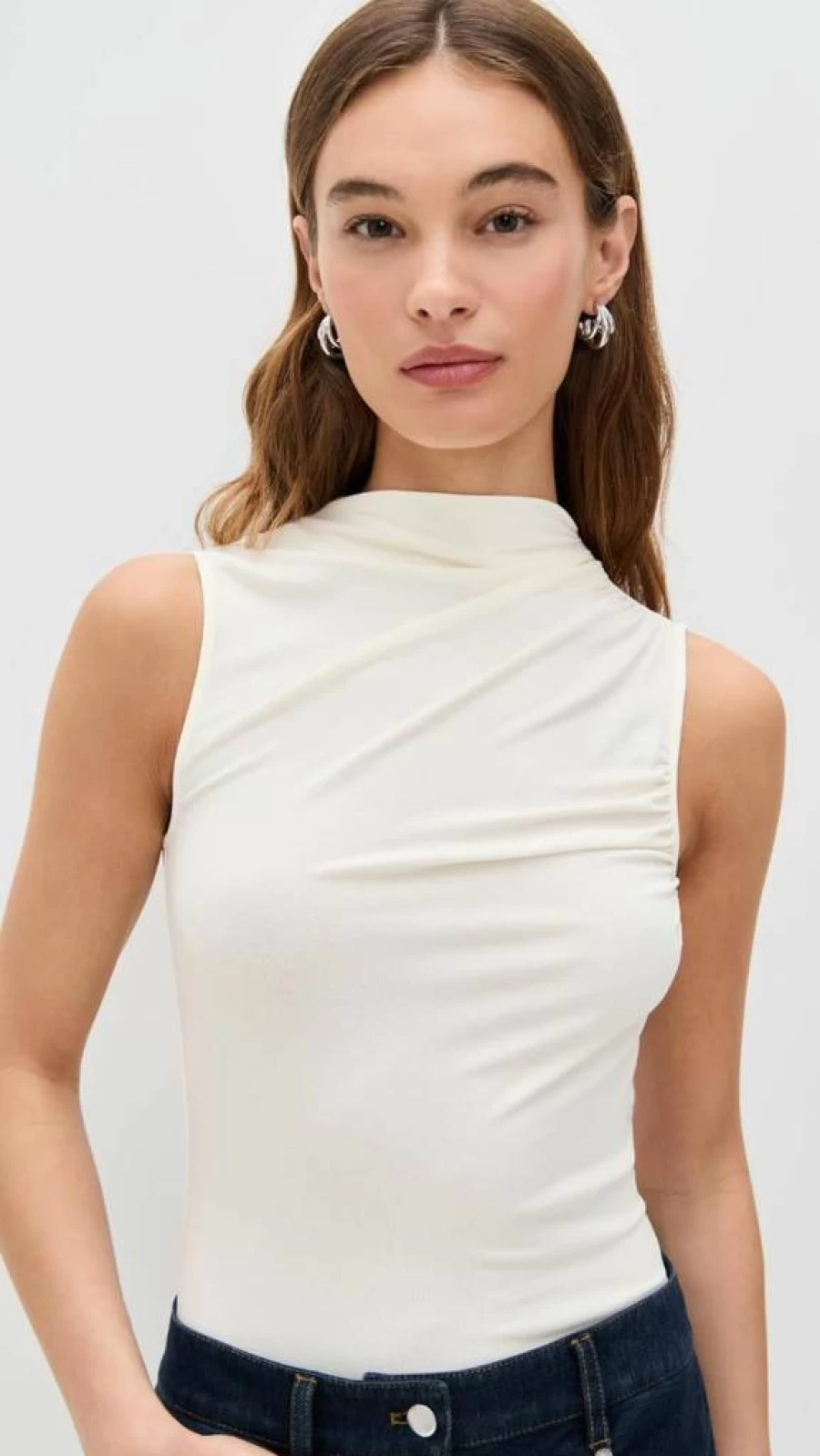 Theory Women's Subtle Drape Top - Elegant Sleeveless Blouse for Modern Wardrobe