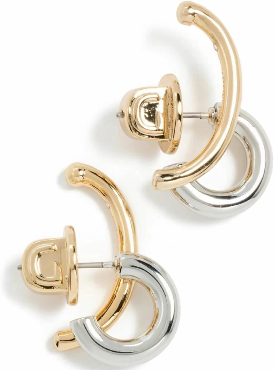 DEMARSON Women's Marisa Mini Stud Earrings - Elegant Gold Plated Hoop Earrings for Women
