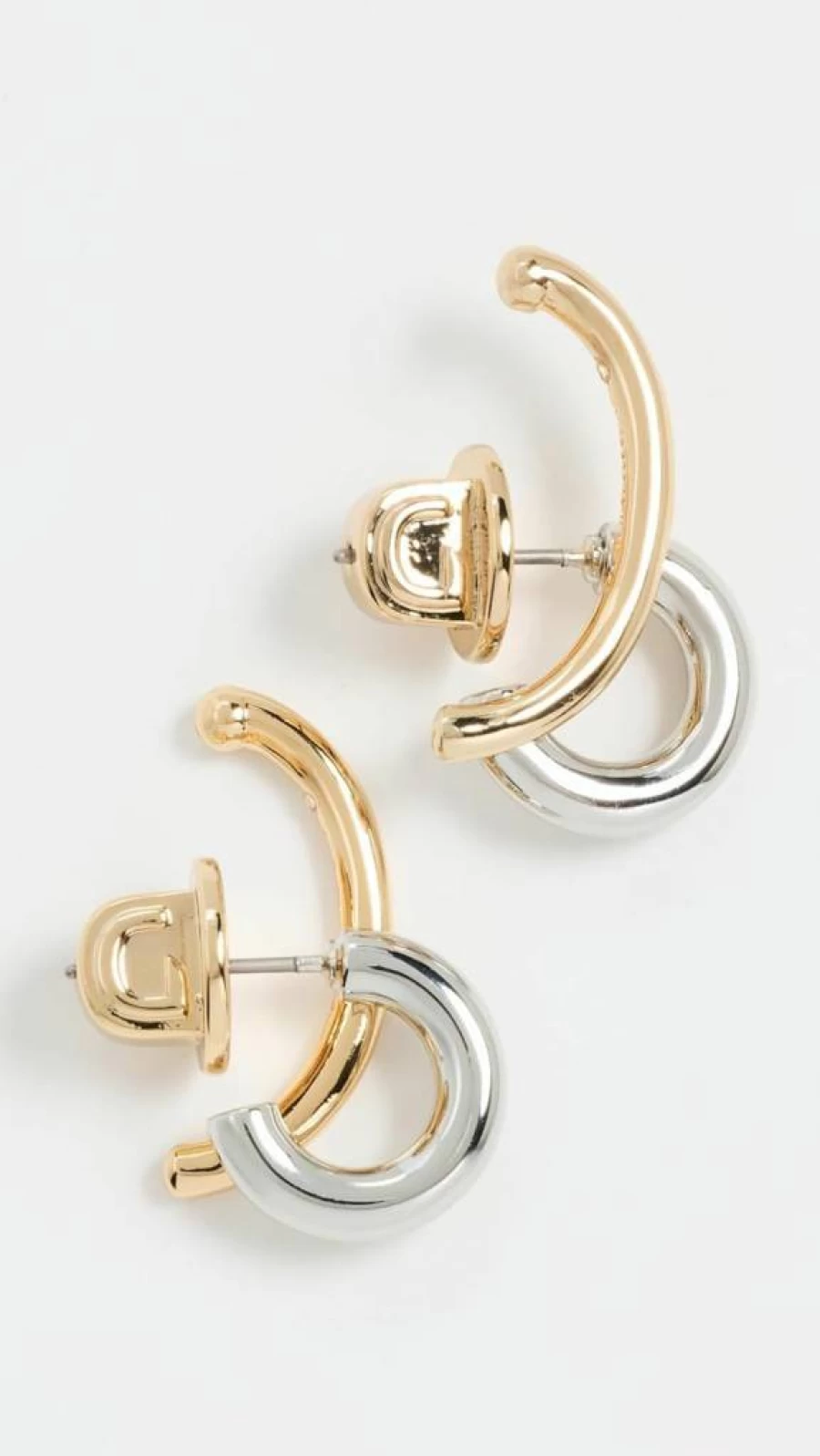 DEMARSON Women's Marisa Mini Stud Earrings - Elegant Gold Plated Hoop Earrings for Women