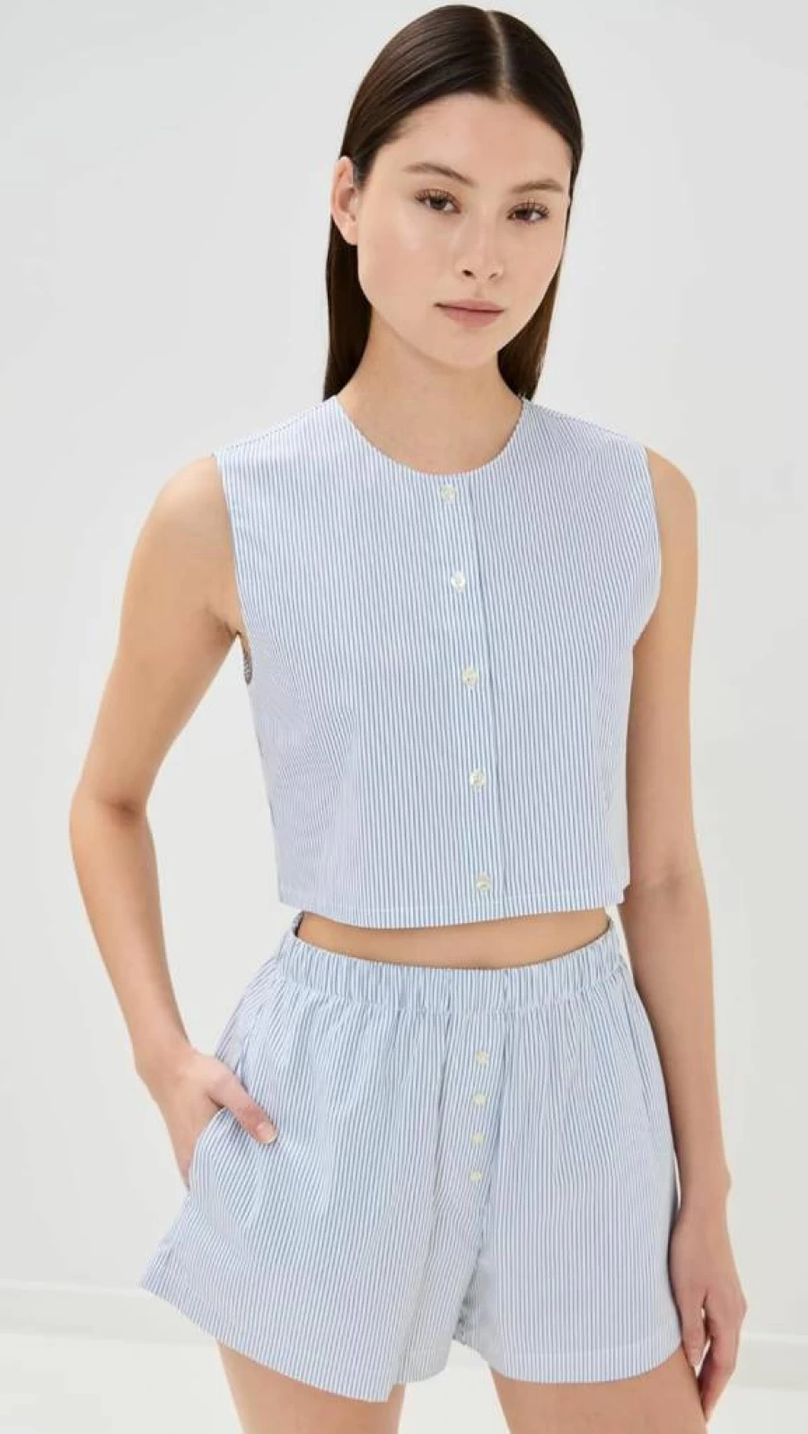 Leset Women's Yoshi Crewneck Sweater Vest - Casual Knit Sleeveless Top