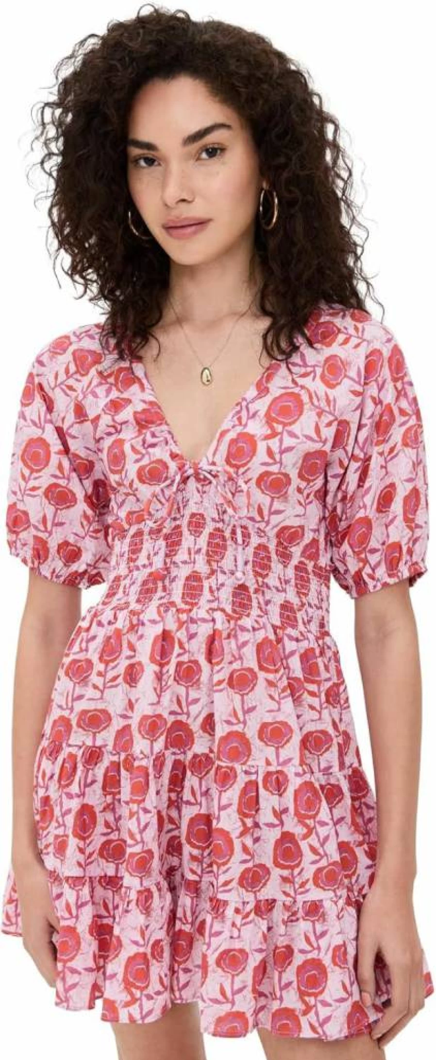 Saylor Women's Greyson Floral Batik Mini Dress – Stylish Summer Casual Outfit