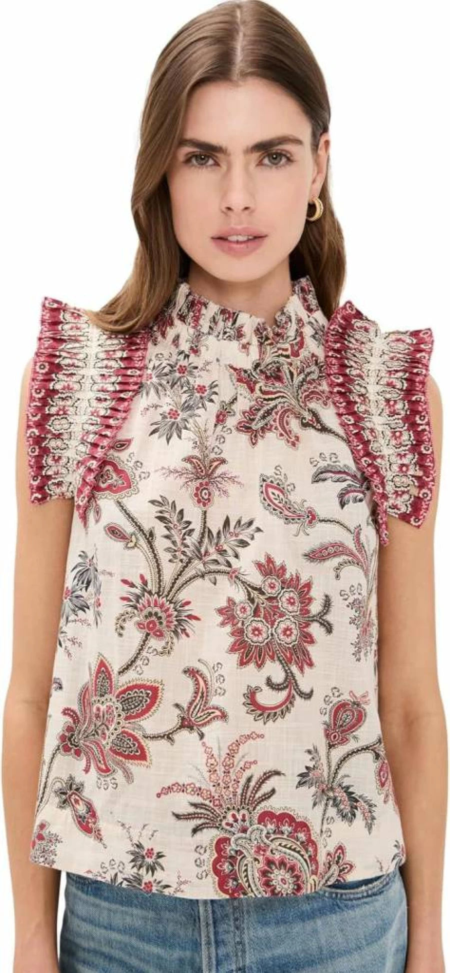 Sea Women's Flutter Sleeve Blouse - Elegant Flowy Summer Tops