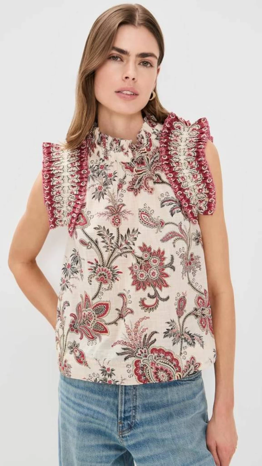 Sea Women's Flutter Sleeve Blouse - Elegant Flowy Summer Tops