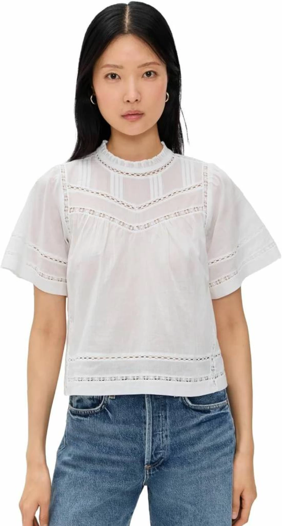Rails Women's Daisy Print Blouse: Floral Short Sleeve T-Shirt for Women