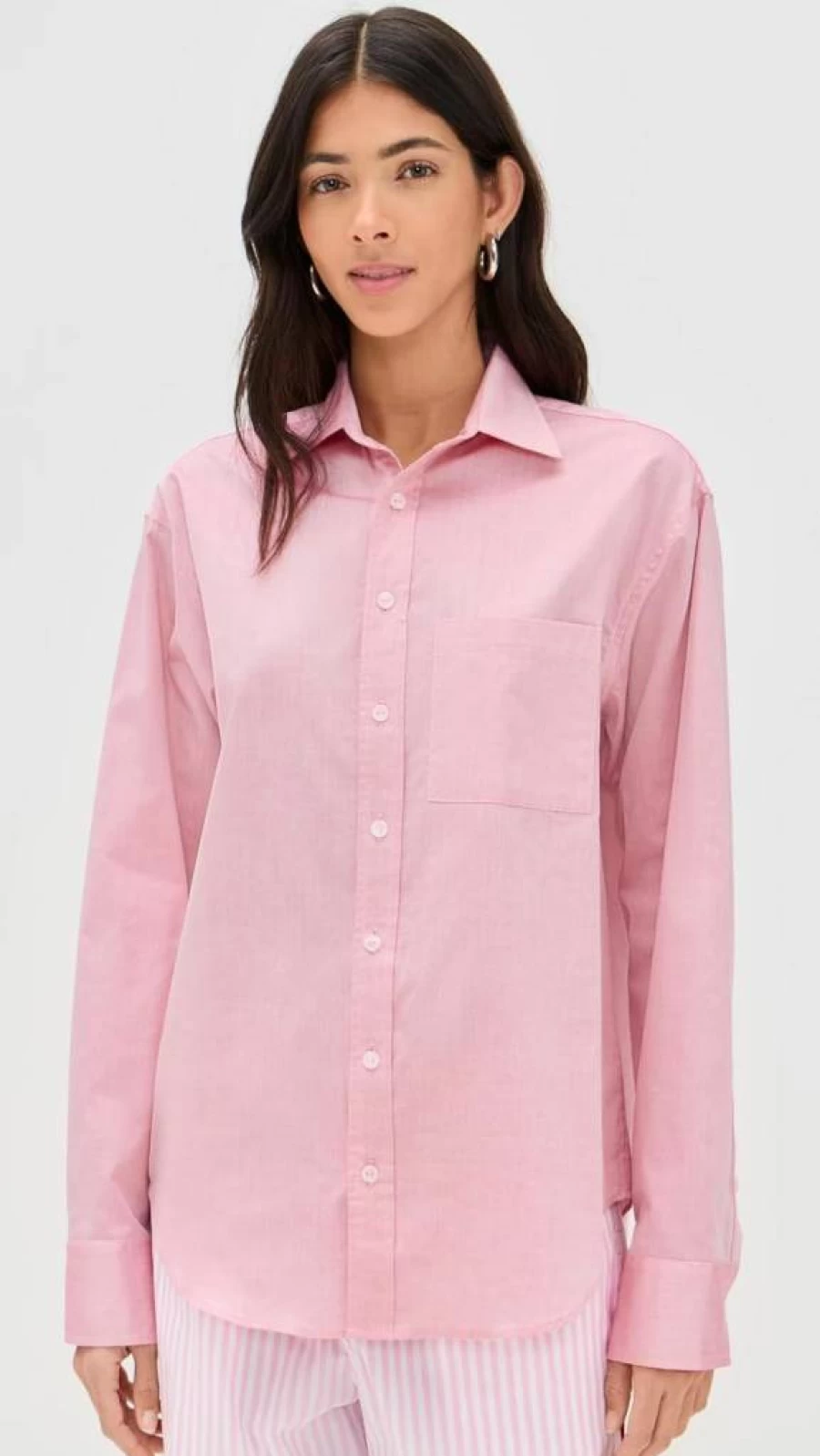 DONNI. Women's Oxford Shirt Classic Fit Button-Down Top for Women