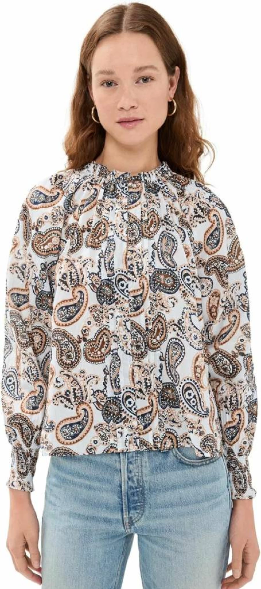 Cleobella Women's Ivy Blouse - Boho Chic Floral Print Top for Women