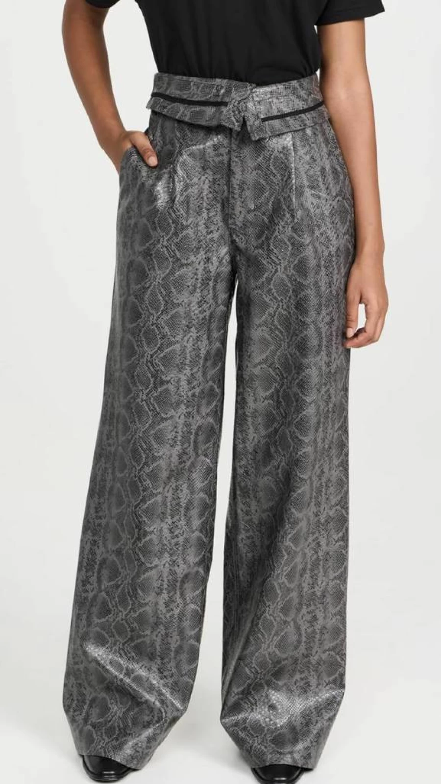 AFRM Women's Tyler Fold Over High-Waisted Trousers - Comfortable Casual Lounge Pants
