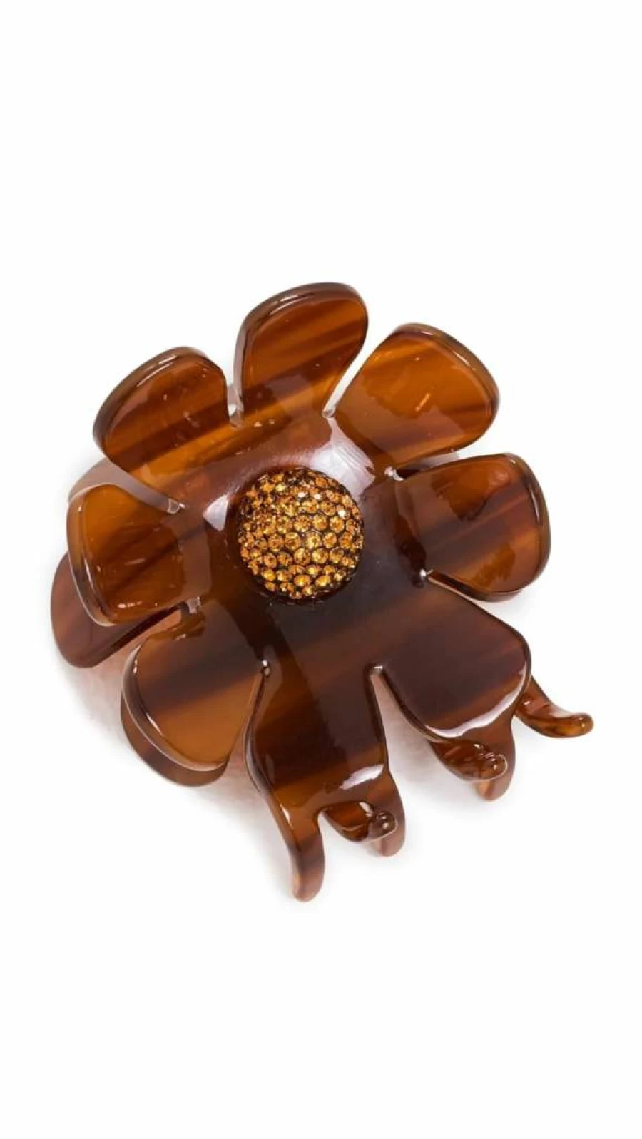 Lele Sadoughi Women's Rust Brown Sunflower Hair Claw Clip | 1 Count | Fashion Hair Accessories