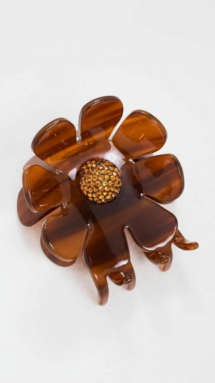 Lele Sadoughi Women's Rust Brown Sunflower Hair Claw Clip | 1 Count | Fashion Hair Accessories