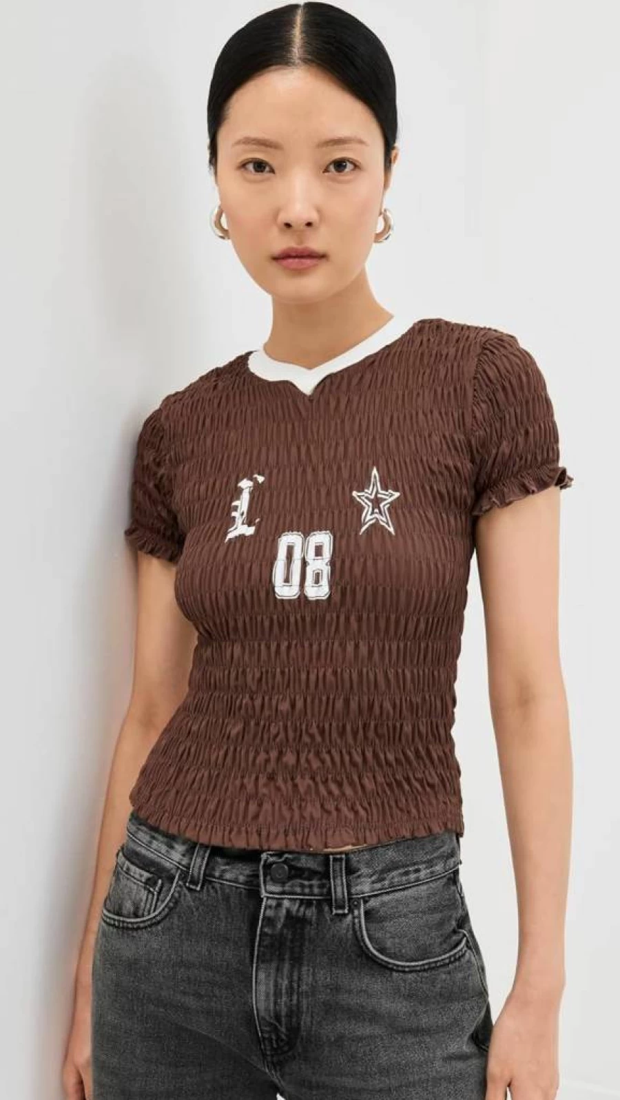 Lioness Women's Scrunch Spectator Top - Stylish & Trendy Blouse for Fashionable Outfits