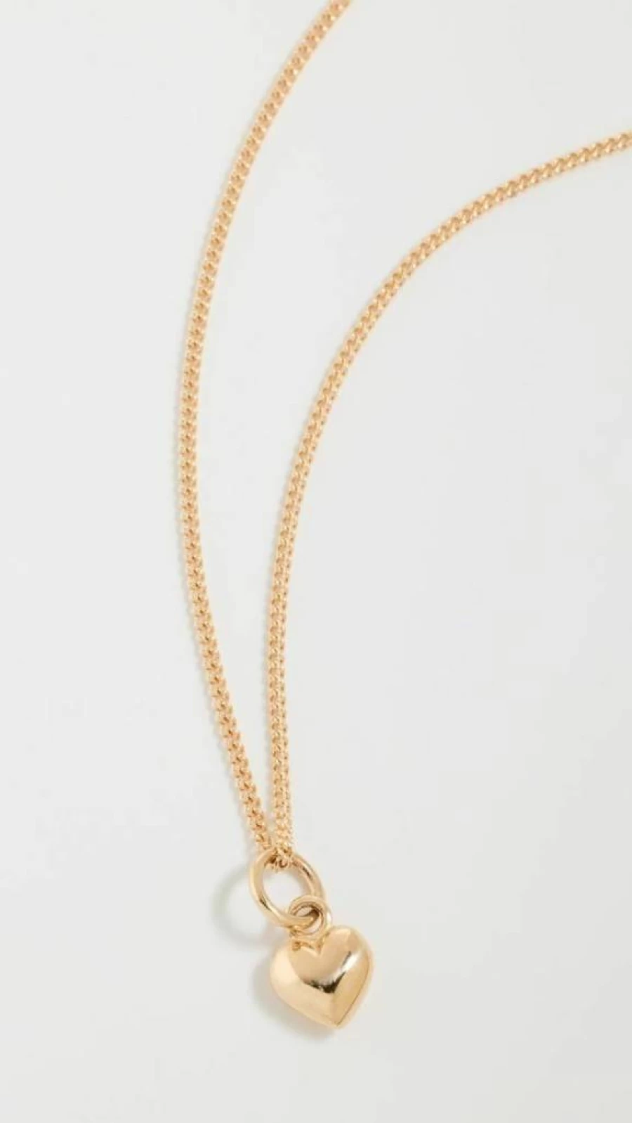 Ariel Gordon Jewelry Petite Puffed Heart Charm Necklace for Women - Dainty Gold or Silver Pendant