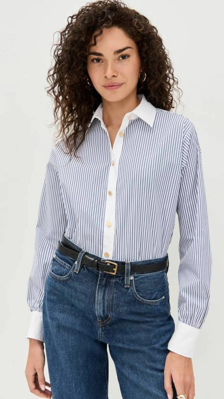 FRAME Women's The Borrowed Shirt - Classic Button-Down Shirt for Women