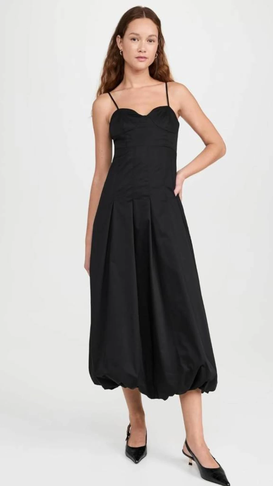Line & Dot Women's Lace Bubble Hem Dress - Floral & Feminine Style