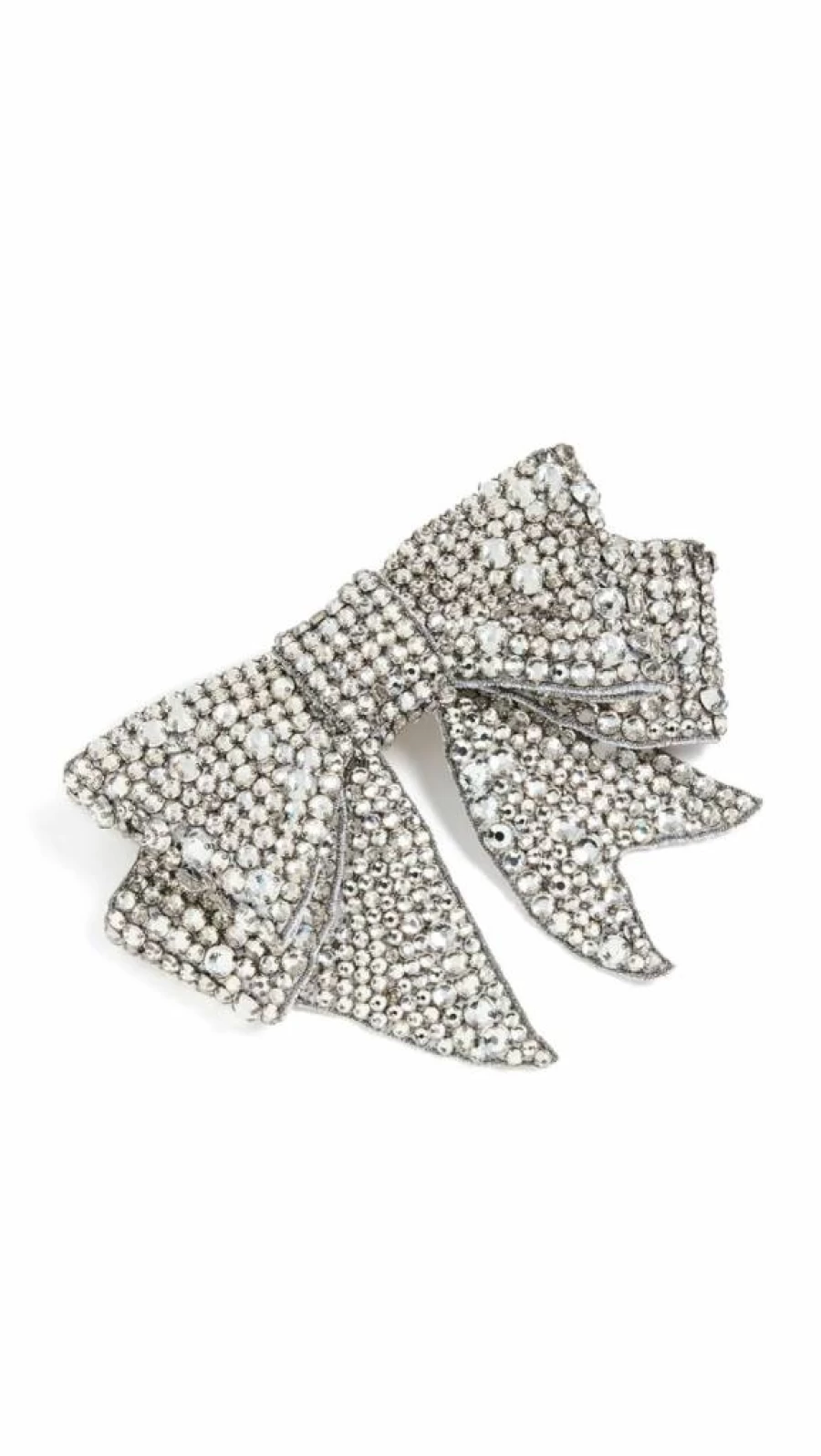Jennifer Behr Belle Crystal Hair Barrette for Women - Silver Clear Rhinestone Clip