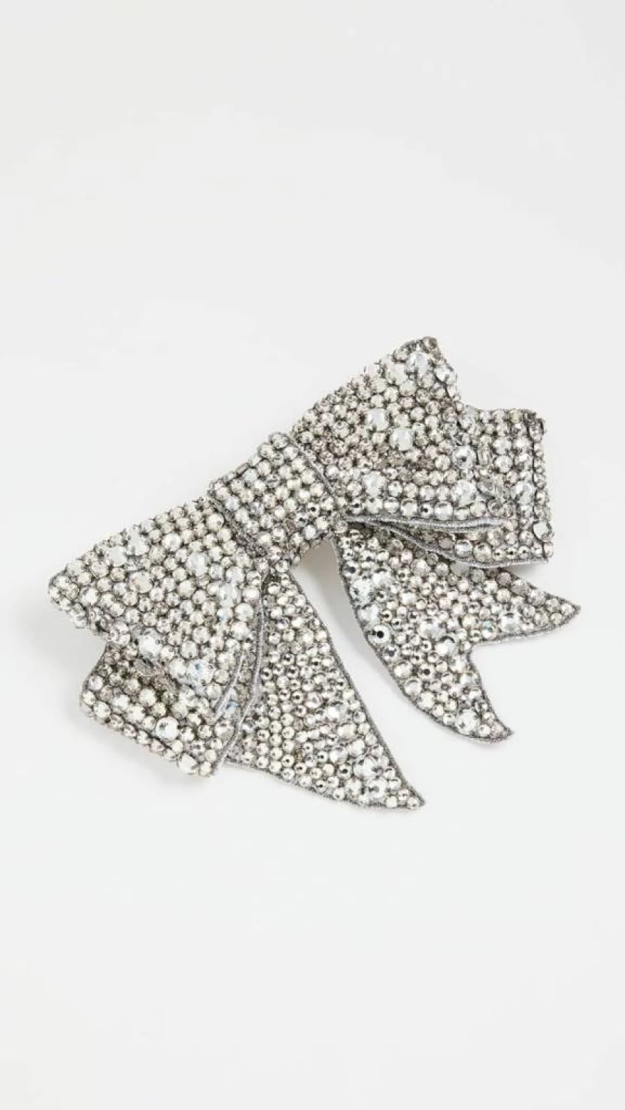 Jennifer Behr Belle Crystal Hair Barrette for Women - Silver Clear Rhinestone Clip