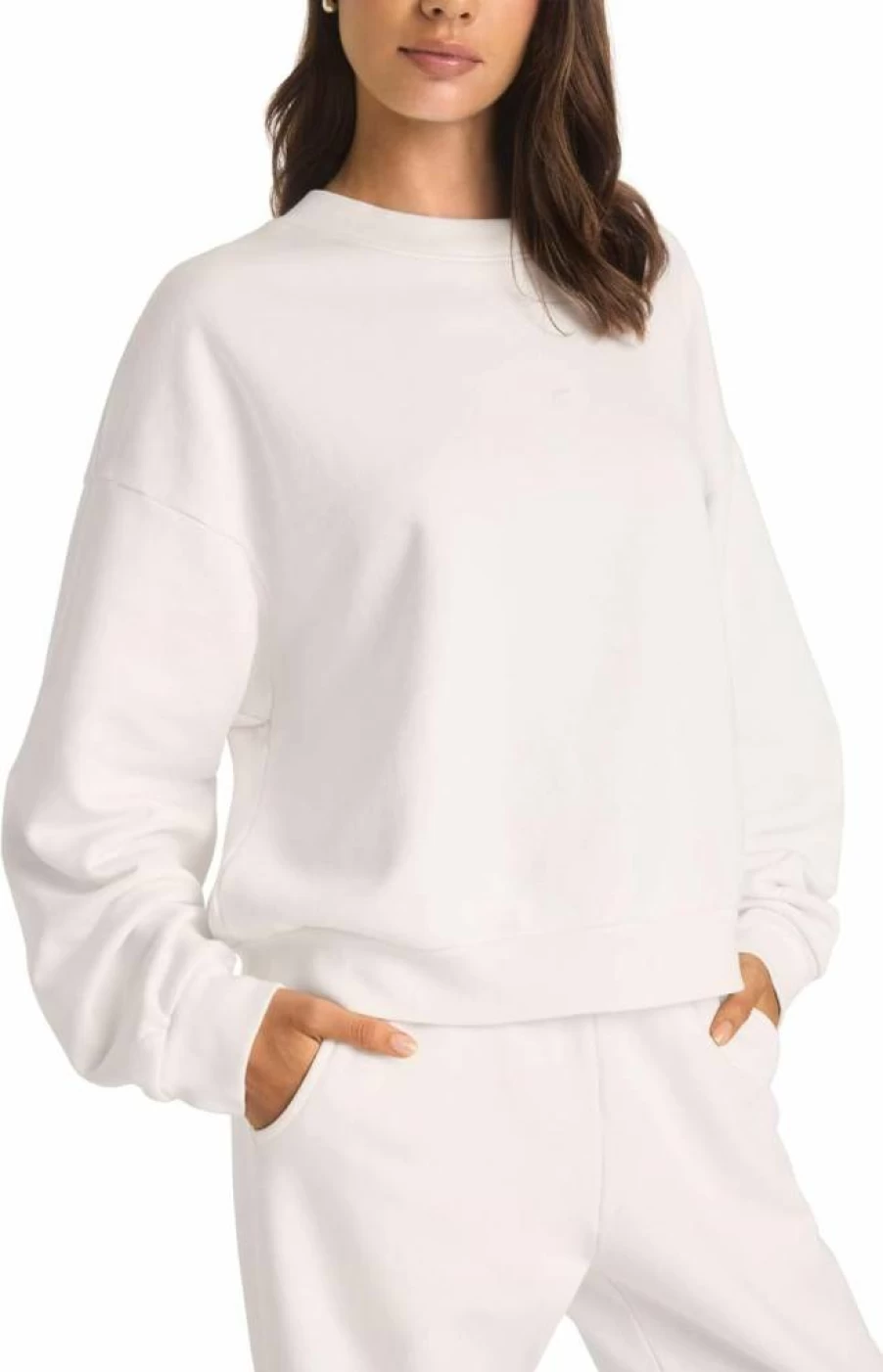 Vitamin A Women's French Terry Crewneck Sweatshirt - Dawn Relaxed Fit Casual Pullover