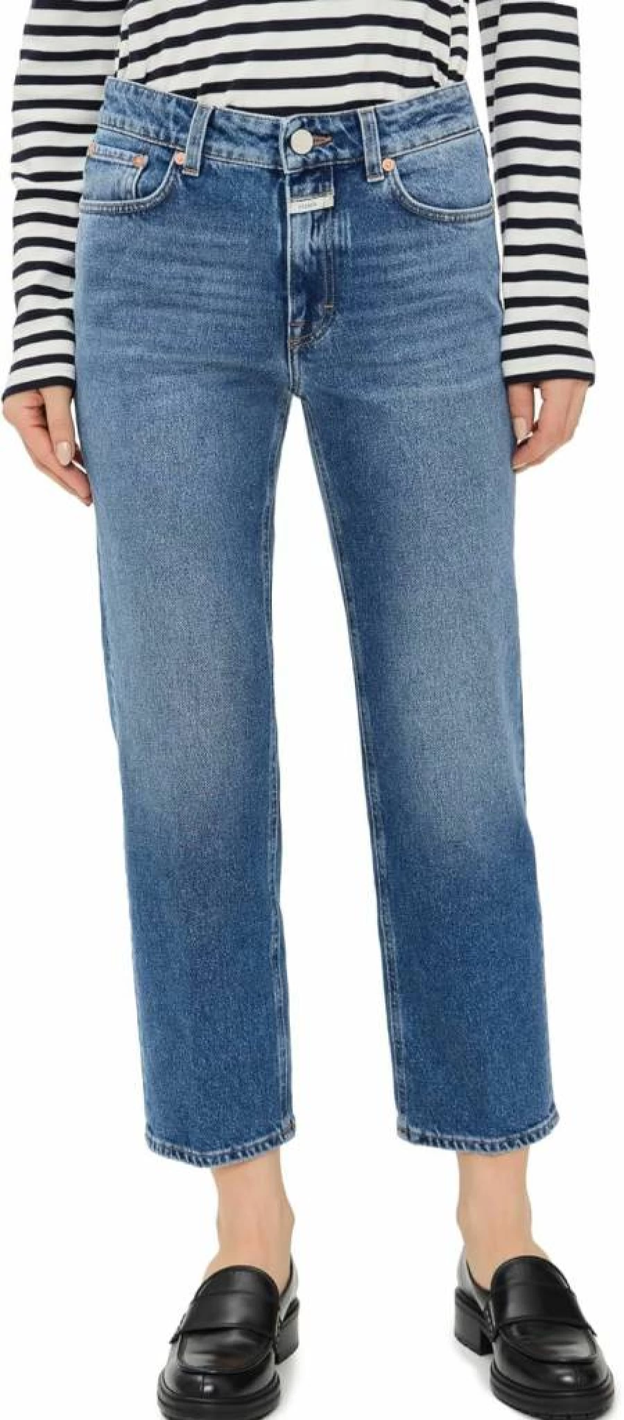 Closed Women's Milo High-Rise Slim Fit Jeans - Classic Blue Denim Pants