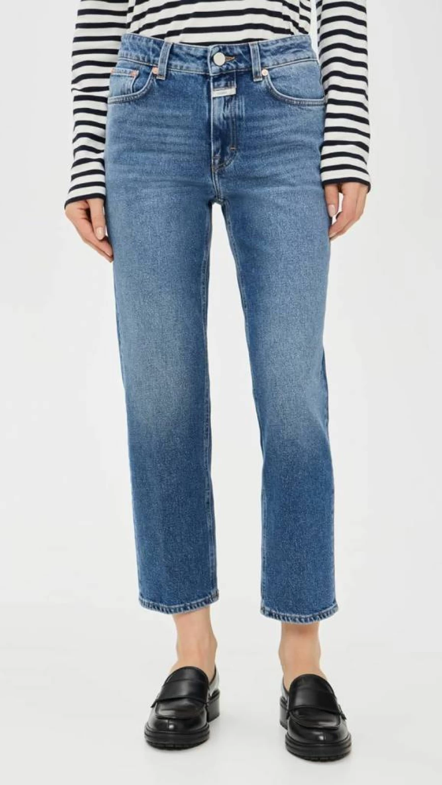 Closed Women's Milo High-Rise Slim Fit Jeans - Classic Blue Denim Pants