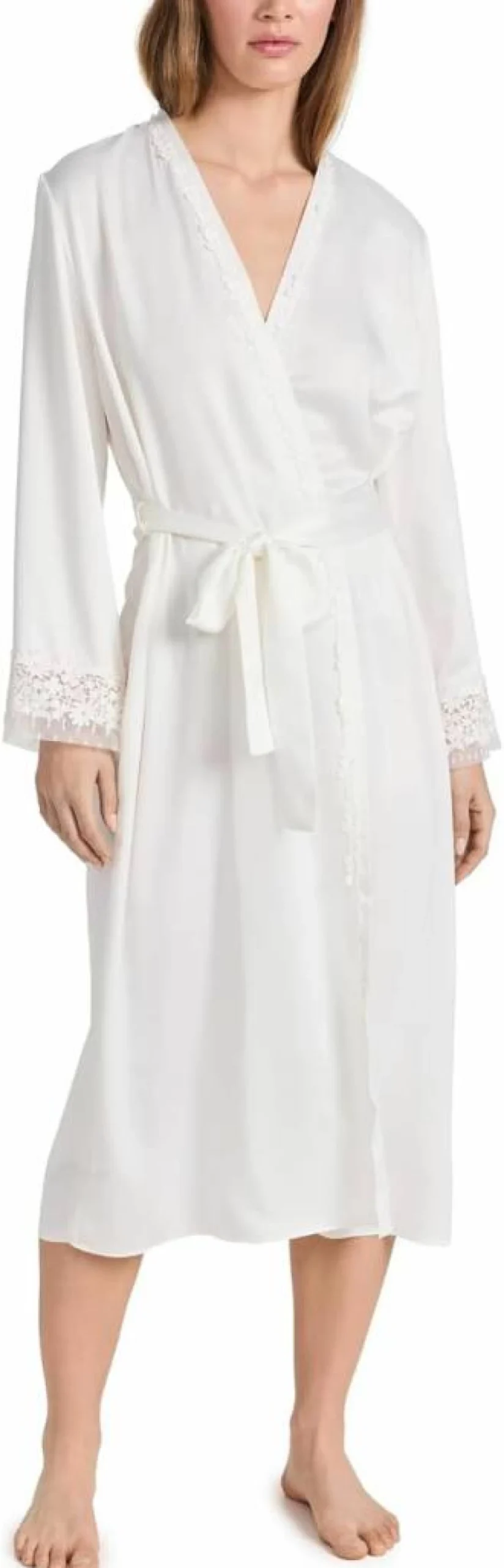 Flora Nikrooz Women's Luxurious Charmeuse Robe - Elegant Showstopper Loungewear