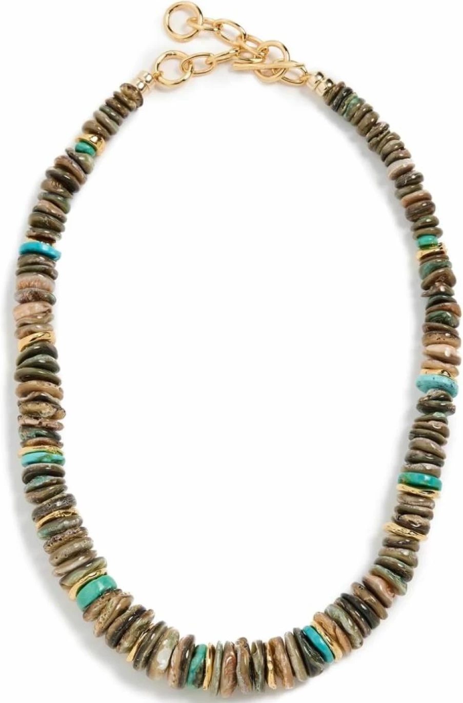 Lizzie Fortunato Women's Sand and Sky Statement Necklace - Boho Beach Jewelry