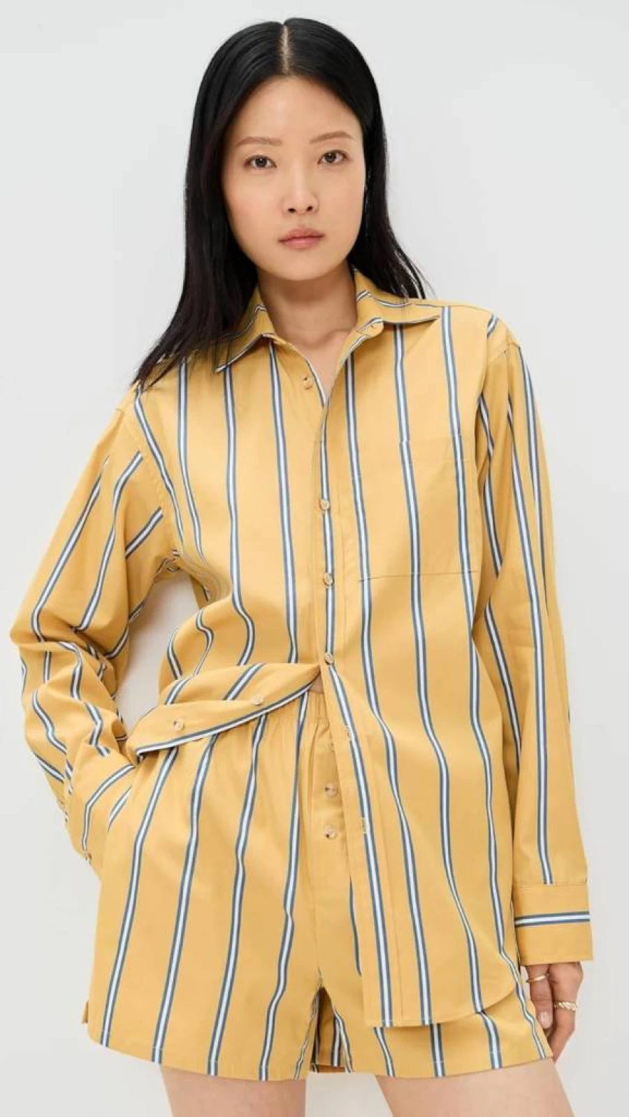 DONNI. Women's Poplin Shirt - Classic Casual Button-Up Shirt for Women
