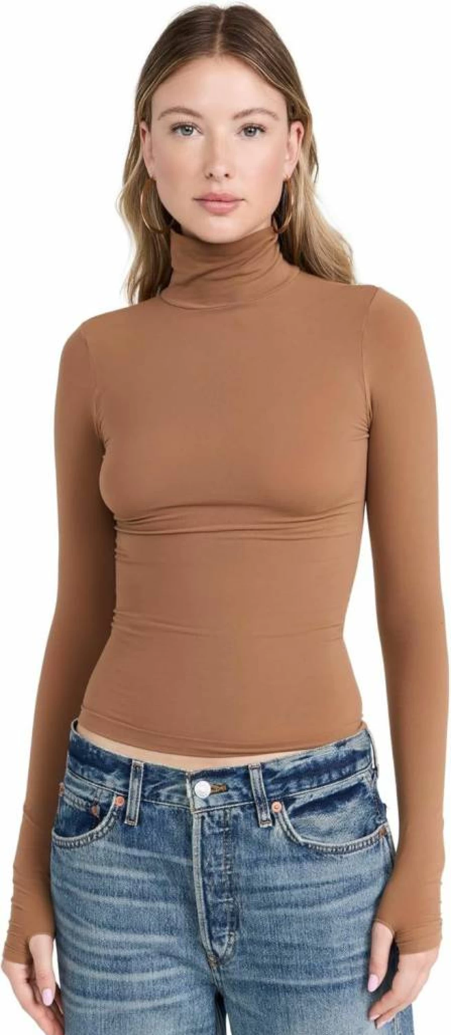 Commando Women's Turtleneck Top - Stretch Ballet Bodysuit for Layering