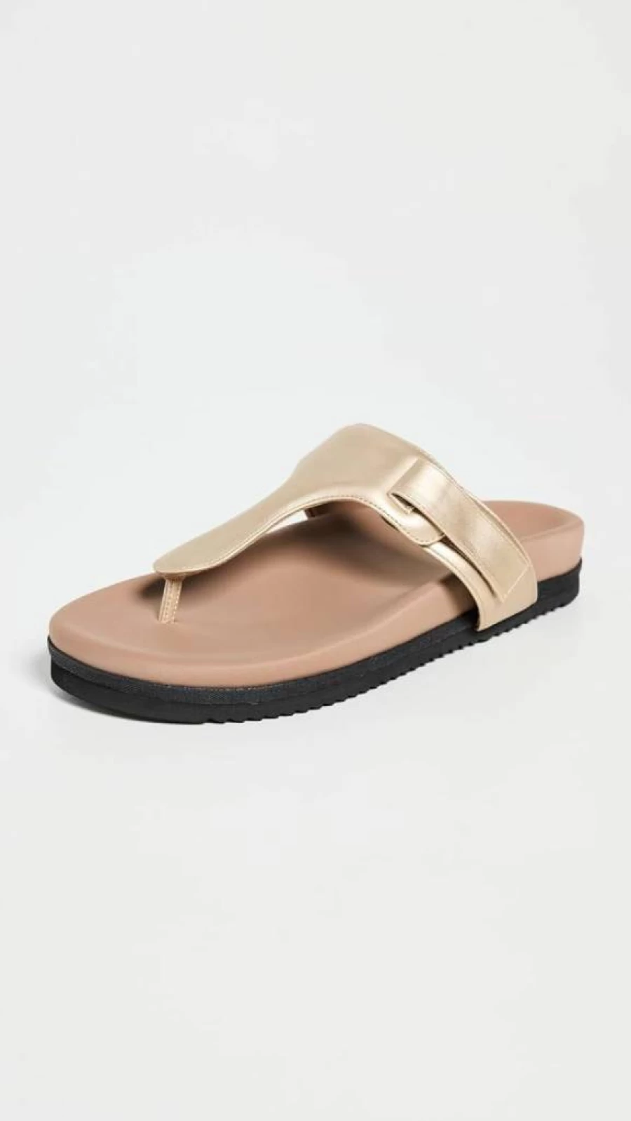 R0AM Women's T-Strap Slide Sandals Comfortable Casual Footwear
