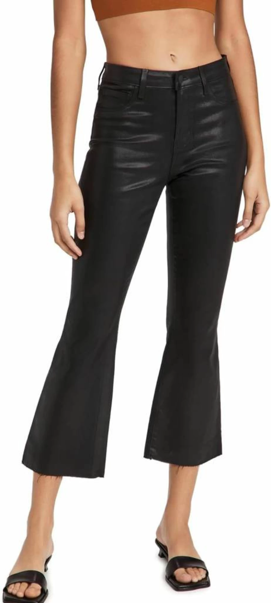 L'AGENCE Women's Kendra High Rise Cropped Flare Jeans - Stretch Denim Bootcut Pants