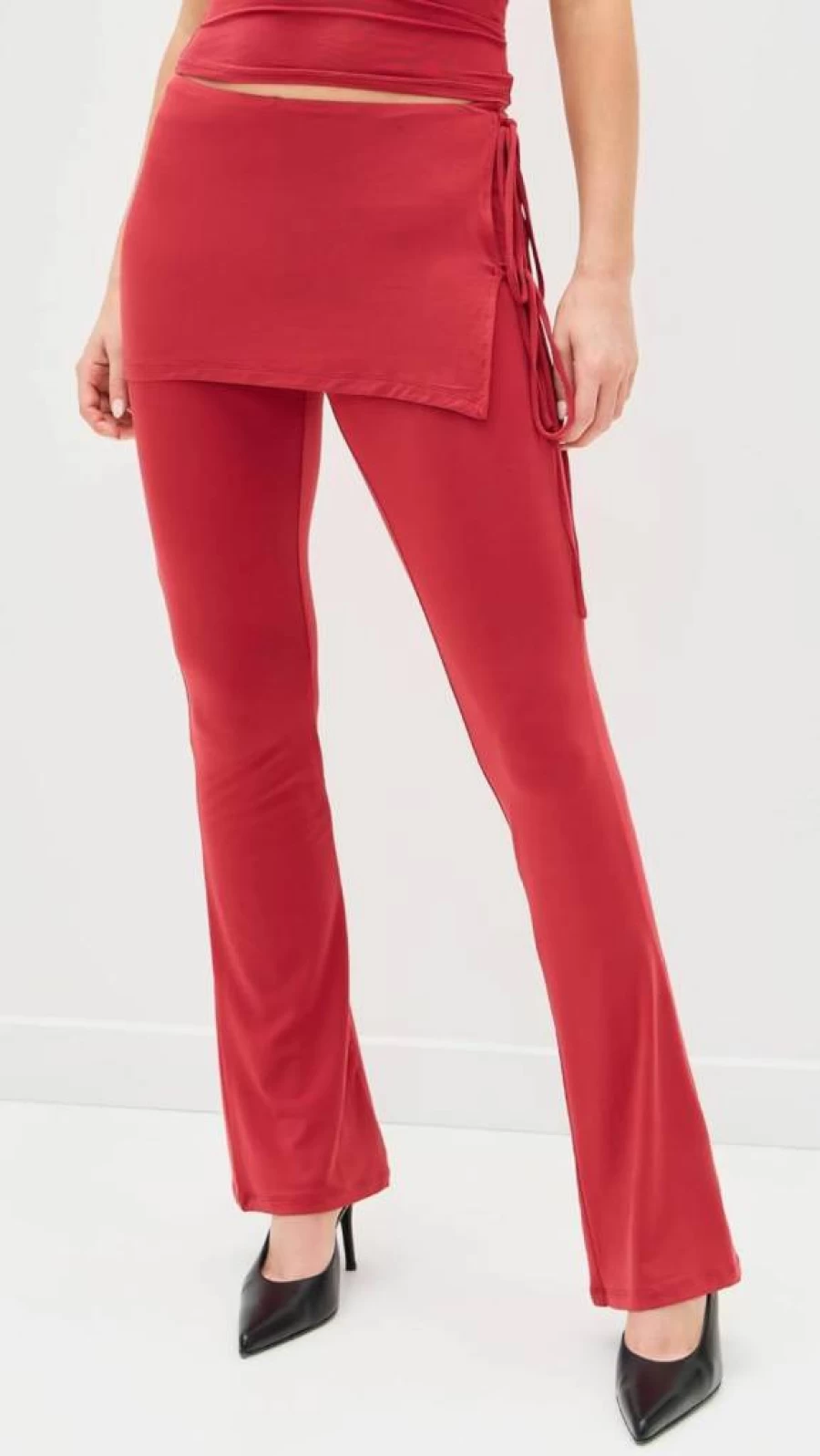 Miaou Women's Kali High-Waisted Flare Pants - Vintage Denim Wide Leg Trousers for Women