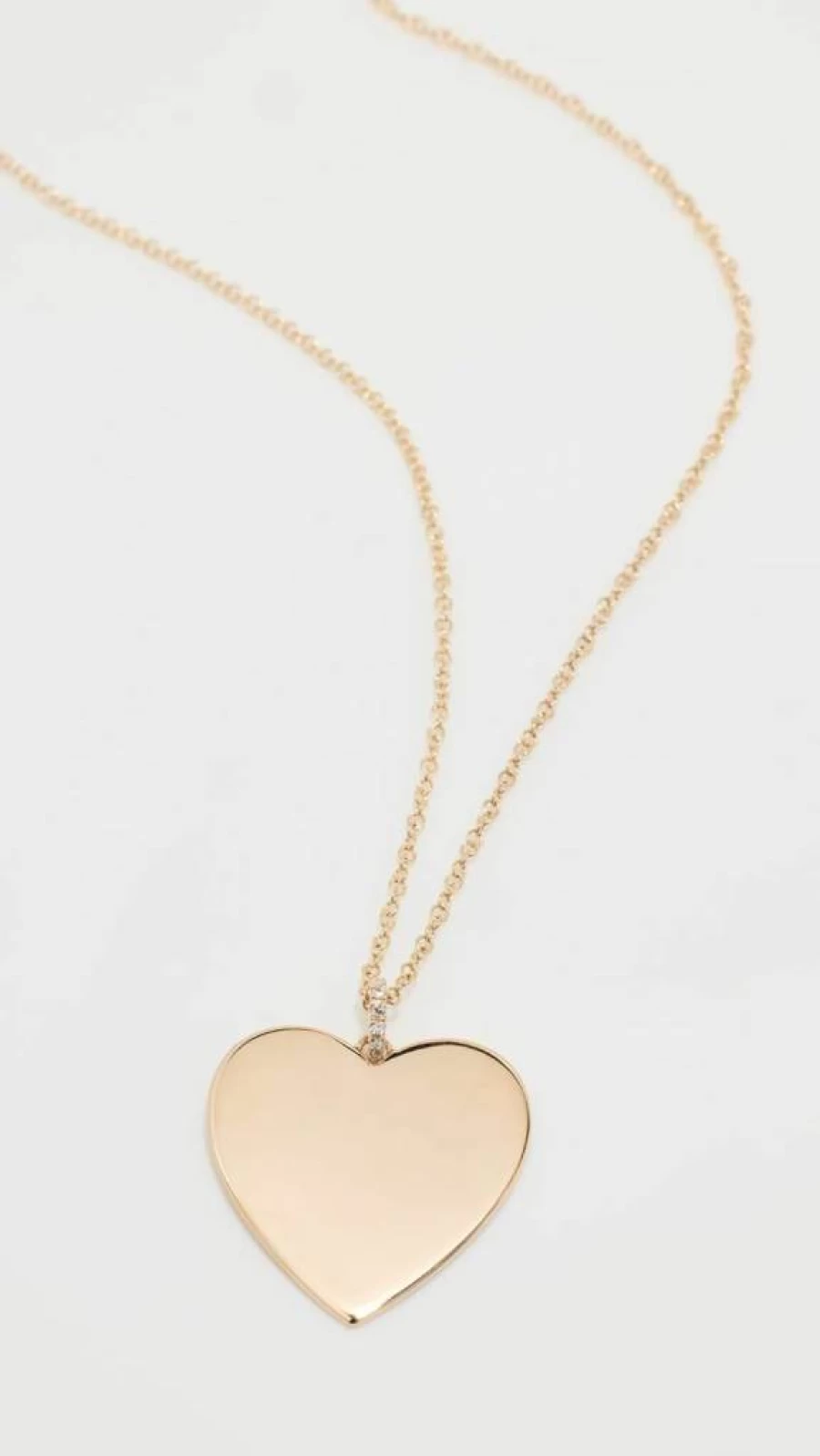EF Collection 14K Gold Large Heart Pendant Necklace for Women