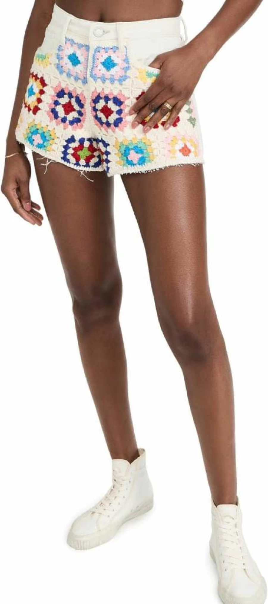 BLANKNYC Women's Love Is Love Denim Shorts - High Waisted Distressed Vintage Style