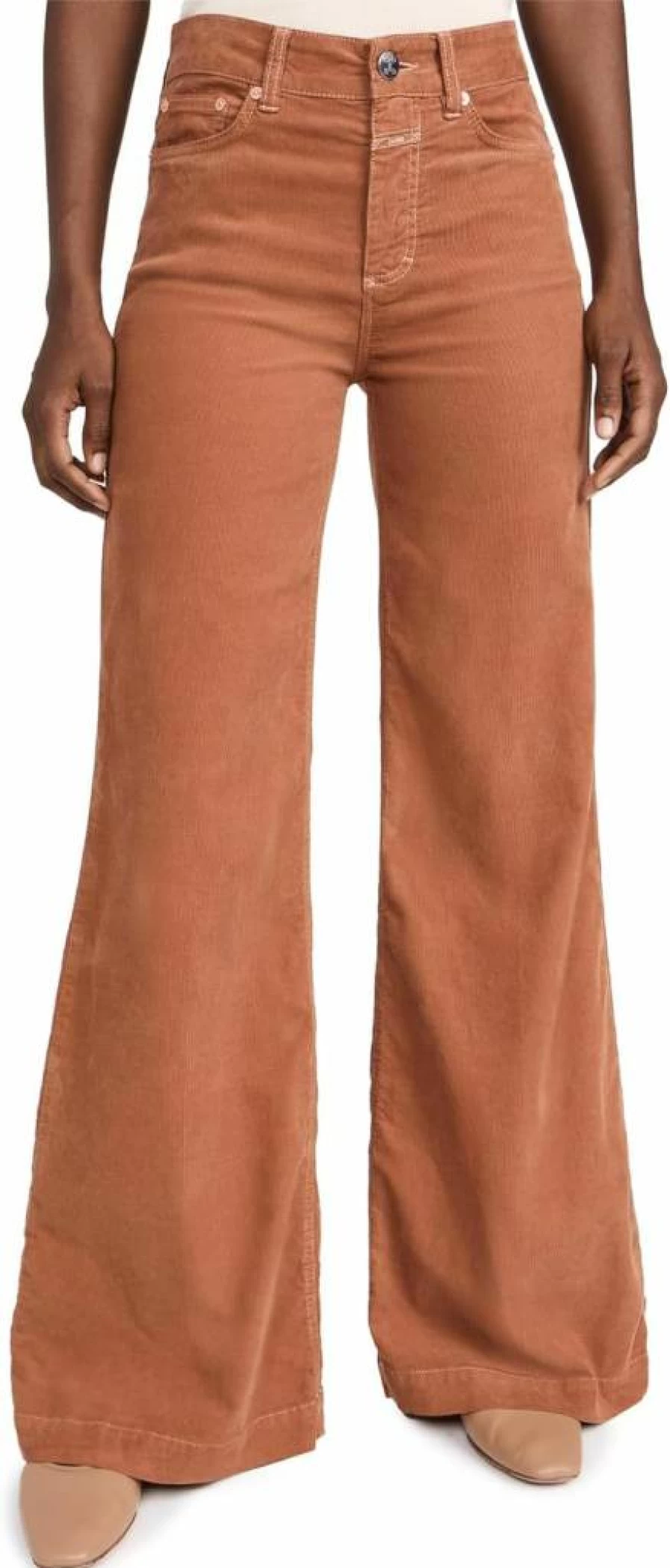 Closed Women's High-Waist Corduroy Jeans - Vintage Slim Fit Stretch Comfort Pants