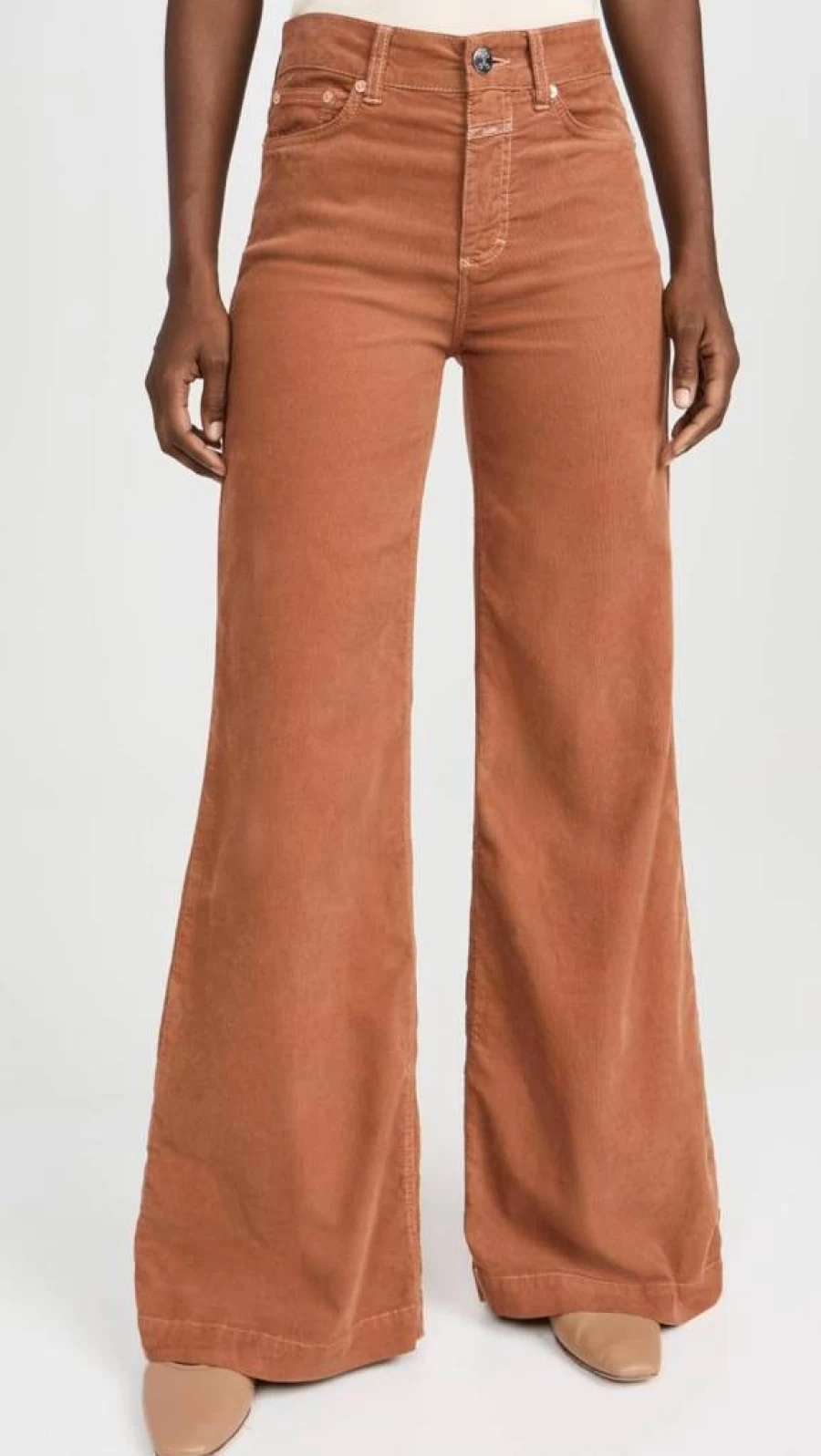 Closed Women's High-Waist Corduroy Jeans - Vintage Slim Fit Stretch Comfort Pants