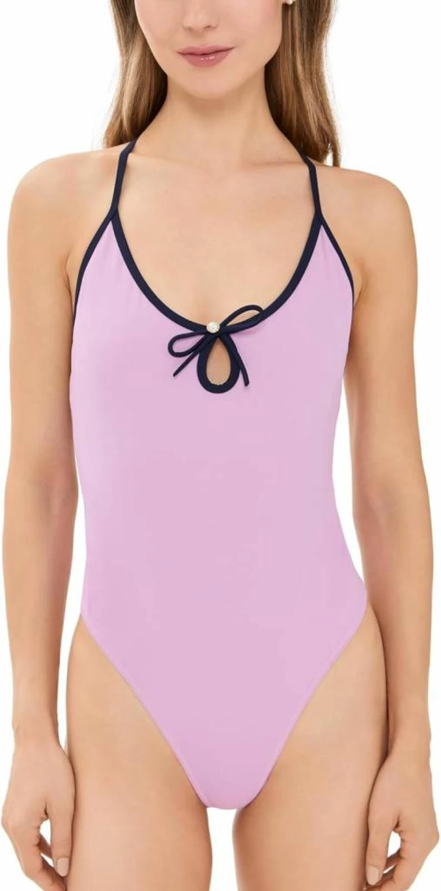 Caroline Constas Women's Gillian Keyhole One Piece Swimsuit - Stylish One-Piece Bathing Suit with Keyhole Detail