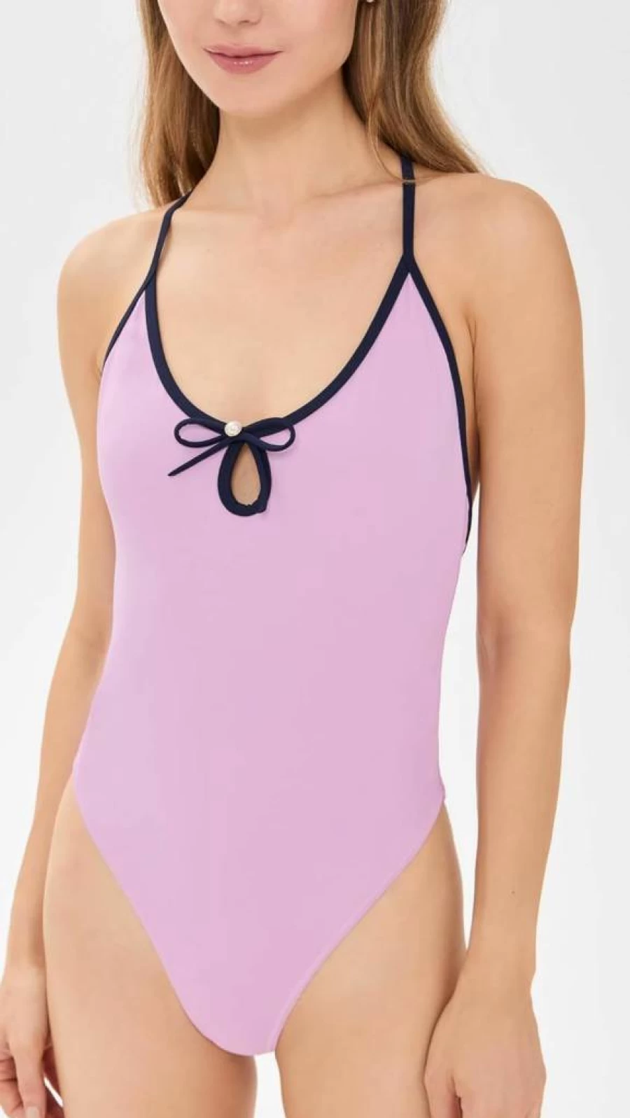 Caroline Constas Women's Gillian Keyhole One Piece Swimsuit - Stylish One-Piece Bathing Suit with Keyhole Detail