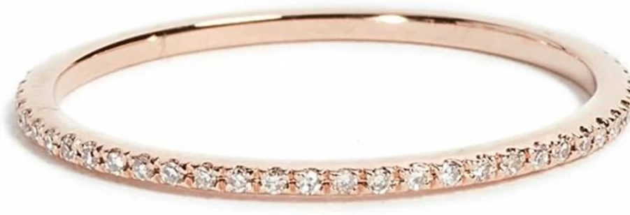 EF Collection 14K Rose Gold Diamond Eternity Stack Ring for Women