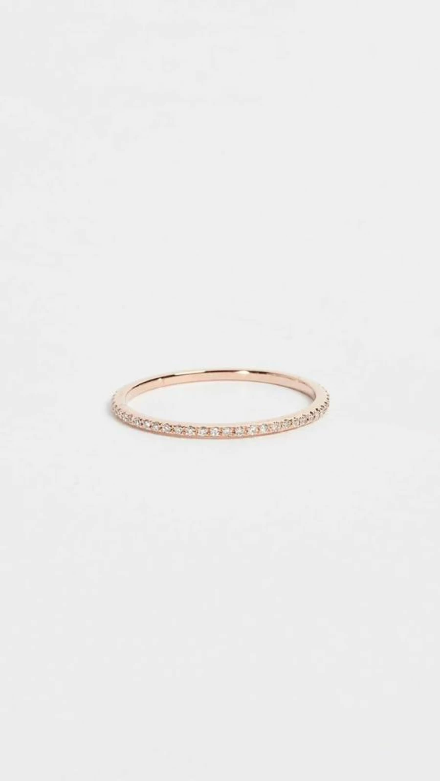 EF Collection 14K Rose Gold Diamond Eternity Stack Ring for Women