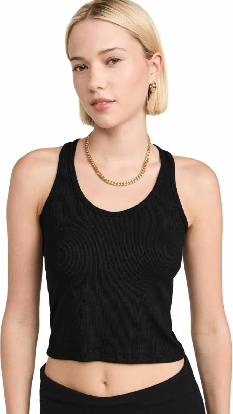 SPLITS59 Women's Ashby Ribbed Crop Top - Soft Stretch Comfort Fit Yoga Tee
