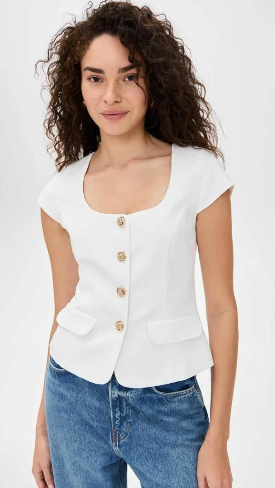 Amanda Uprichard Women's Kya Top - Stylish Blouse for Women, Fashionable Casual Wear