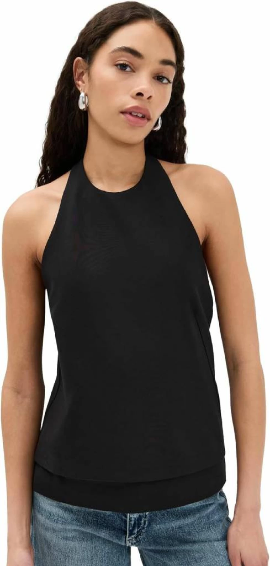 Rag & Bone Women's Irina Halter Top with Snap Detail - Stylish Casual Summer Blouse