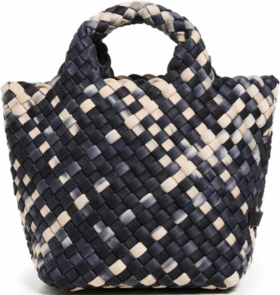 Naghedi Women's St. Barths Petite Watercolor Canvas Tote Bag - Lightweight Beach Handbag