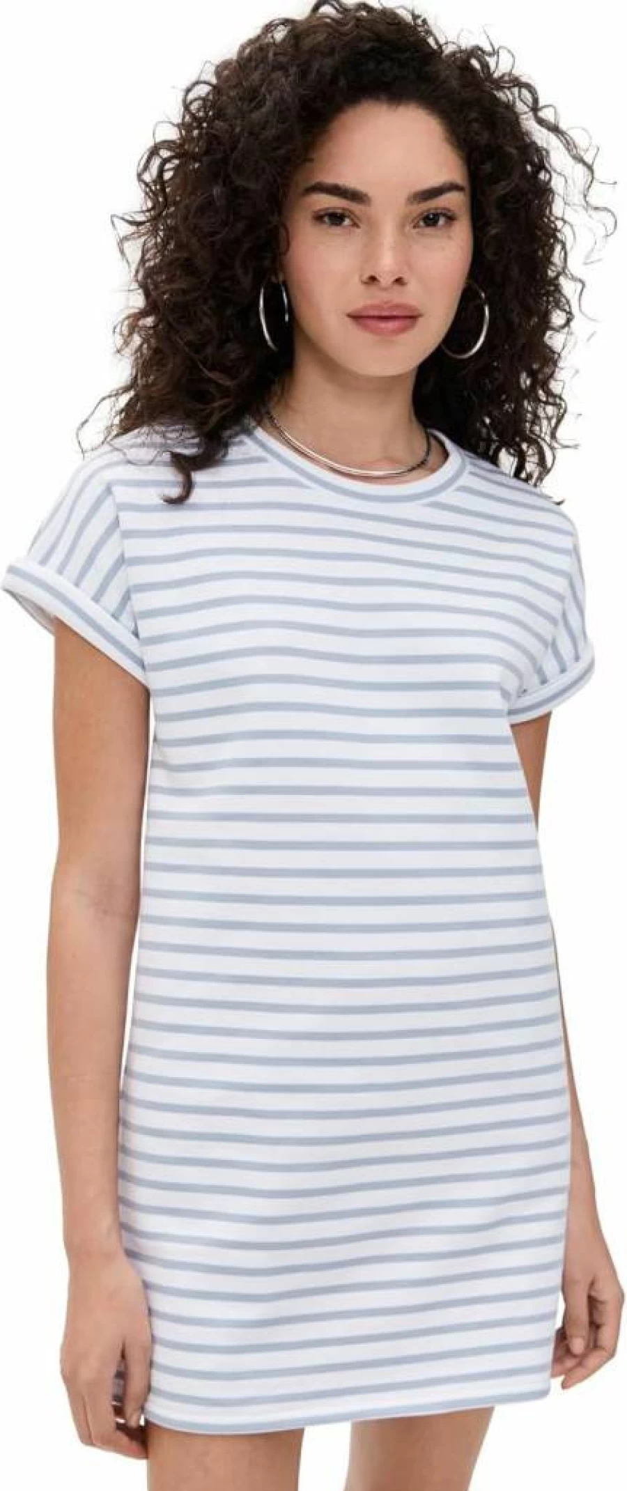 Splendid Women's Cassie Terry Striped Summer Dress - Casual Short Sleeve A-Line Style