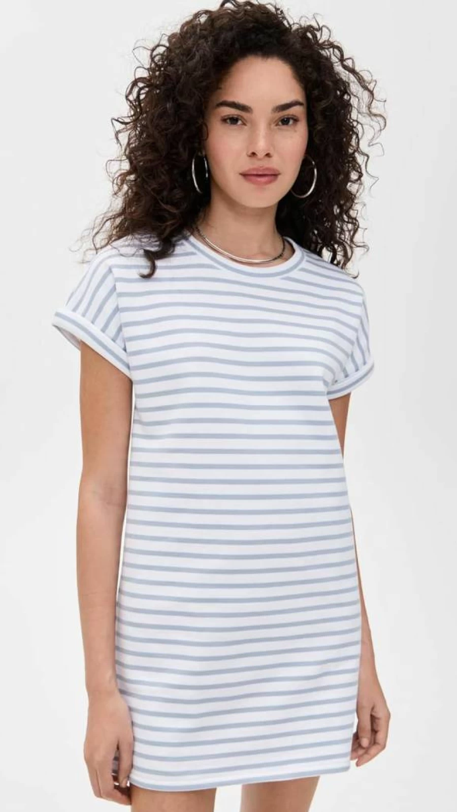 Splendid Women's Cassie Terry Striped Summer Dress - Casual Short Sleeve A-Line Style