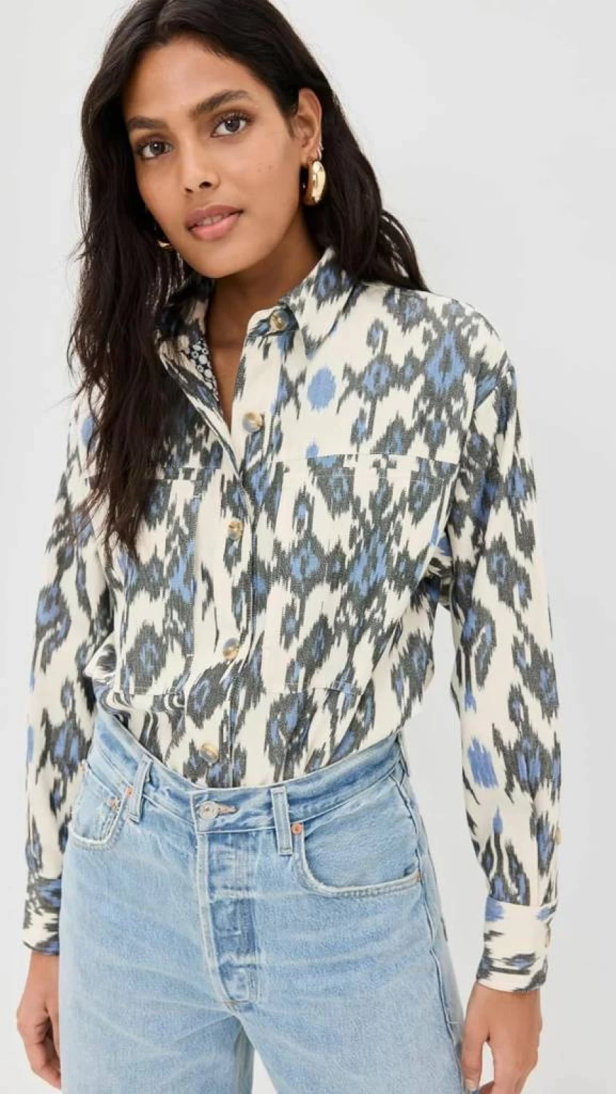 Ulla Johnson Women's Cassia Button-Down Shirt: Elegant Feminine Blouse for Stylish Outfits