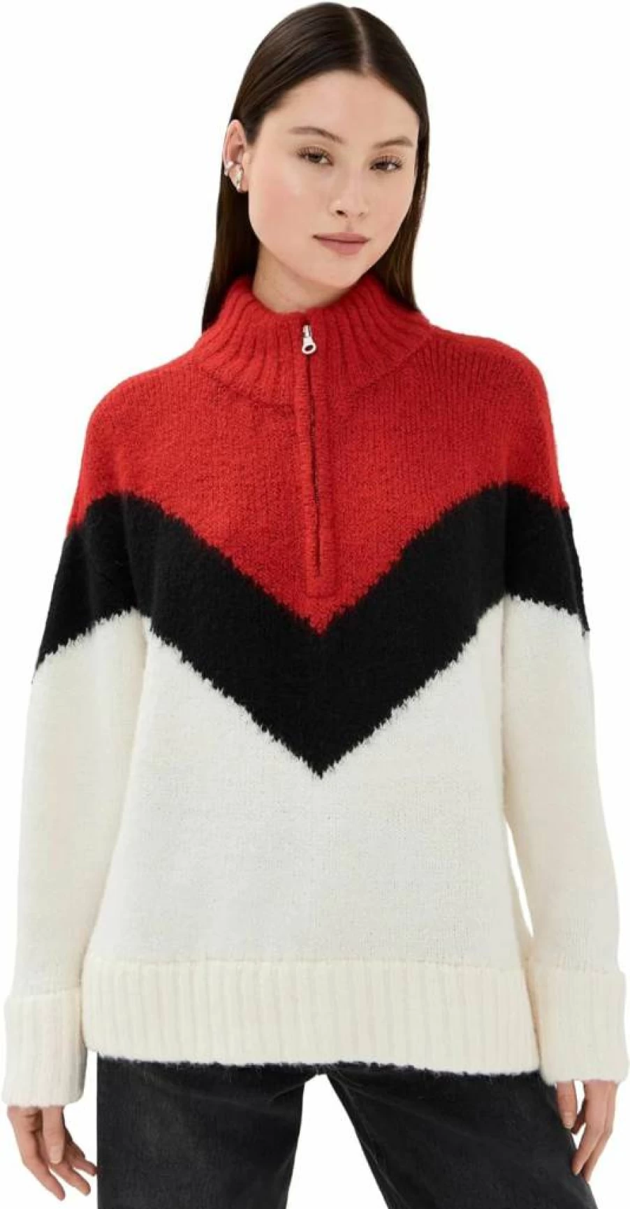 Pistola Denim Women's Maribel Denim Pullover Sweatshirt Casual Oversized Top